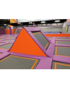 Angled trampolines