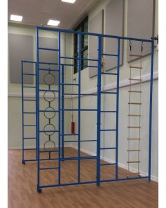 "Two-in-One" steel wall hinged climbing frame