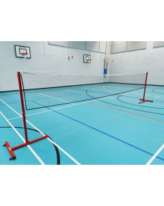 Badminton posts. Sports hall. Freestanding. School model