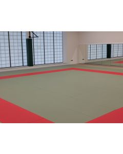 International Judo Tatami combat area with safety surround