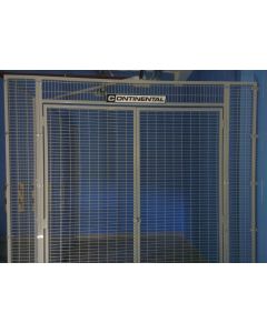 Mesh storage cage for sports hall secure storage