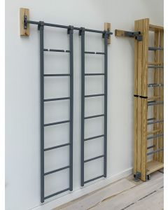 Storage rail for climbing frame accessories