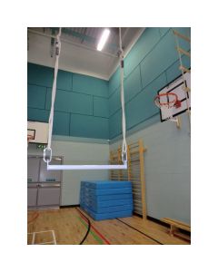 Trapeze for wall hinged rope-frame