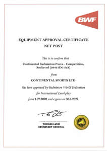 BWF approved badminton posts