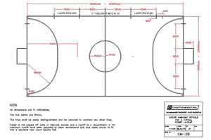 Futsal court dimensions